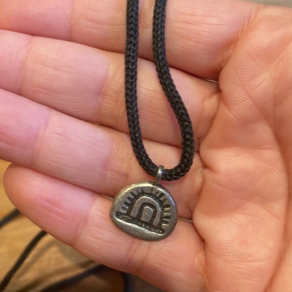 90s String Tie pewter necklace - Picture 5 of 5